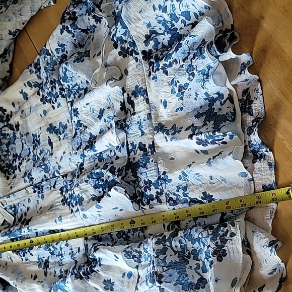 Anthropologie Maeve Long-Sleeve V-Neck Mini Swing Dress - Picture 10 of 11